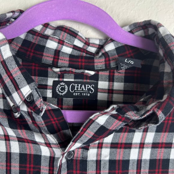 Champs Button Down Long Sleeve Shirt Men's Size L 100% Cotton - Picture 5 of 9